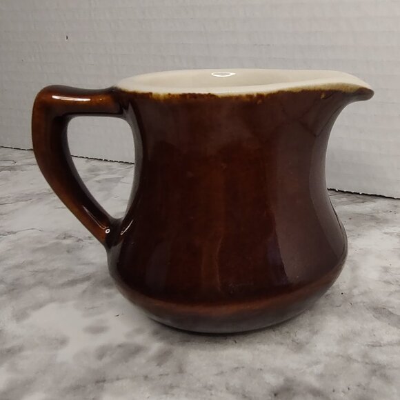 Vtg Burden Brown Small Ceramic Individual Creamer Restaurant ware - Picture 3 of 10